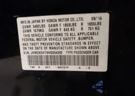 2017 Honda Fit Ex z USA, uszkodzony, nr VIN JHMGK5H79HS004392